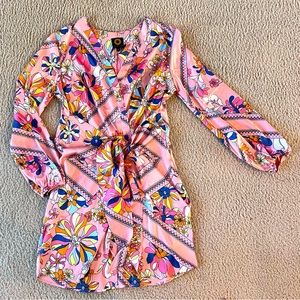 Silky long printed shirt